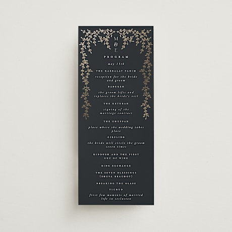 Foil-Pressed Wedding Programs