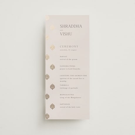 Foil-Pressed Wedding Programs