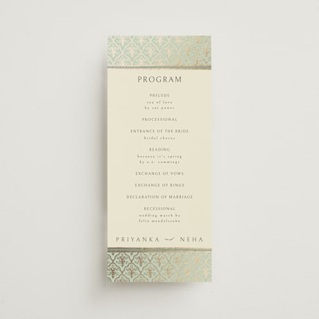 Foil-Pressed Wedding Programs
