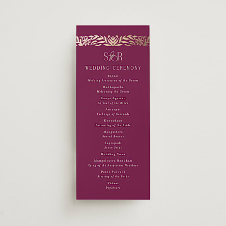 Foil-Pressed Wedding Programs