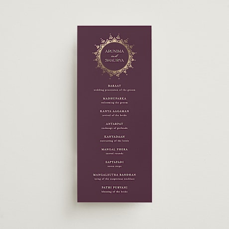 Foil-Pressed Wedding Programs