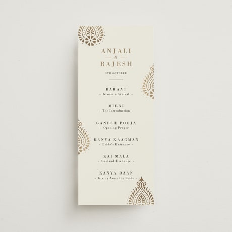 Foil-Pressed Wedding Programs