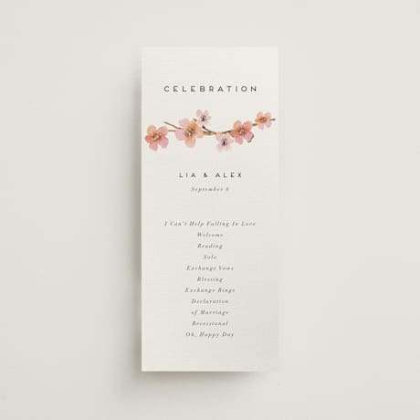 Foil-Pressed Wedding Programs