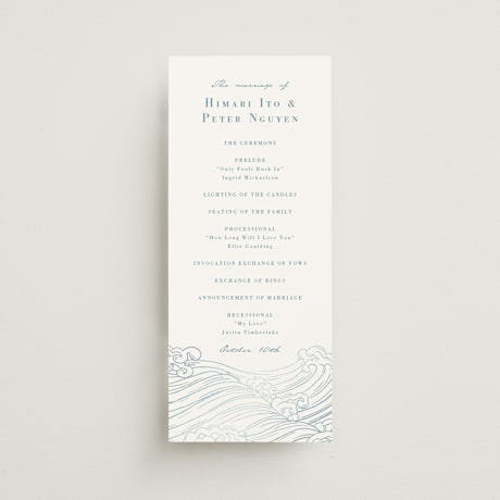 Foil-Pressed Wedding Programs