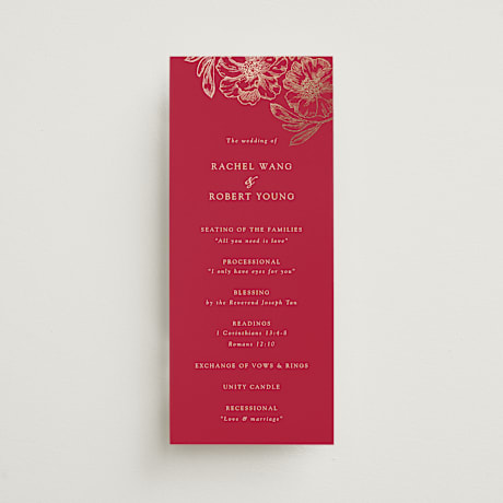 Foil-Pressed Wedding Programs