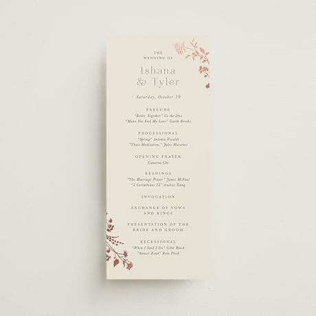 Foil-Pressed Wedding Programs