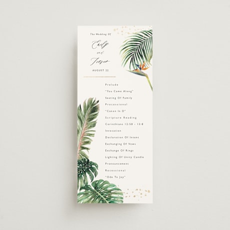 Foil-Pressed Wedding Programs