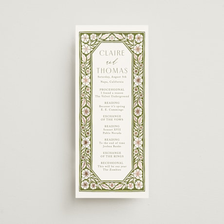 Foil-Pressed Wedding Programs