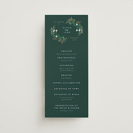 Foil-Pressed Wedding Programs