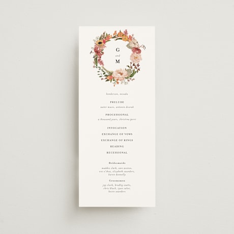 Foil-Pressed Wedding Programs