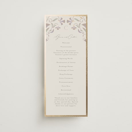 Foil-Pressed Wedding Programs