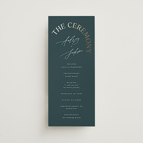 Foil-Pressed Wedding Programs