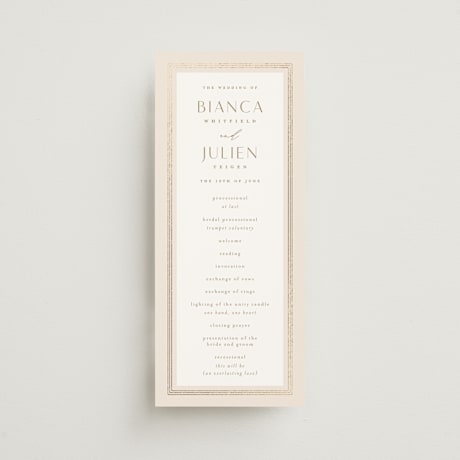 Foil-Pressed Wedding Programs
