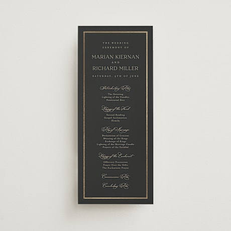 Foil-Pressed Wedding Programs