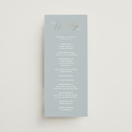 Foil-Pressed Wedding Programs