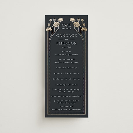 Foil-Pressed Wedding Programs
