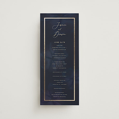 Foil-Pressed Wedding Programs