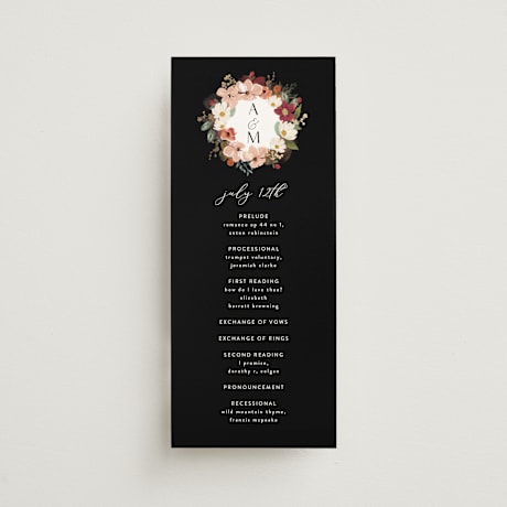 Foil-Pressed Wedding Programs