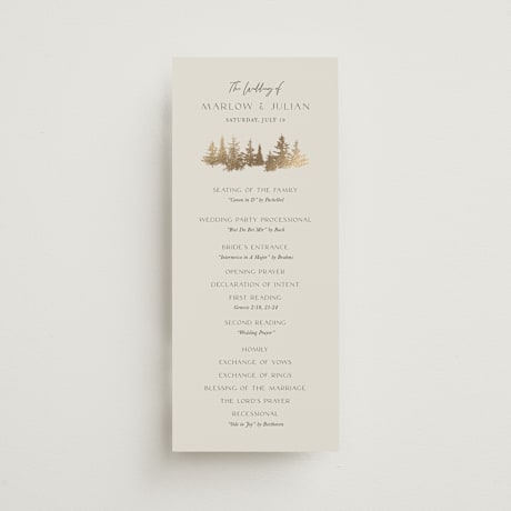 Foil-Pressed Wedding Programs