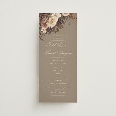 Foil-Pressed Wedding Programs