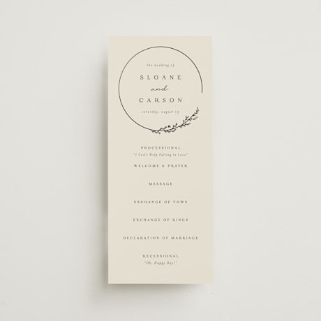 Foil-Pressed Wedding Programs