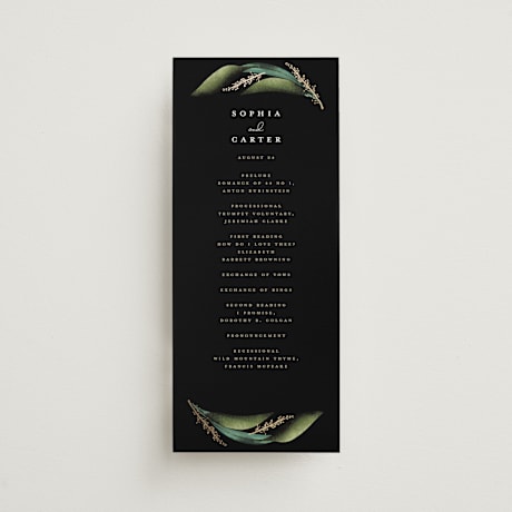 Foil-Pressed Wedding Programs