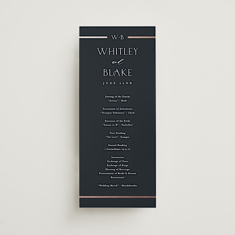 Foil-Pressed Wedding Programs