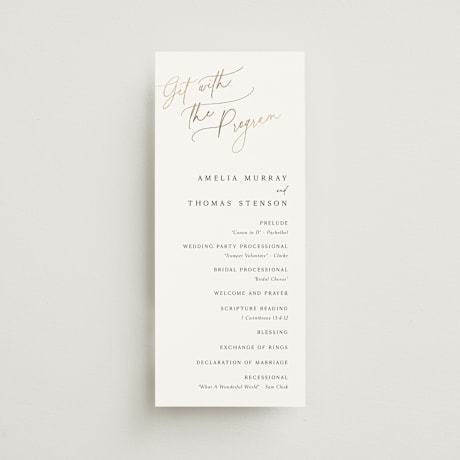 Foil-Pressed Wedding Programs