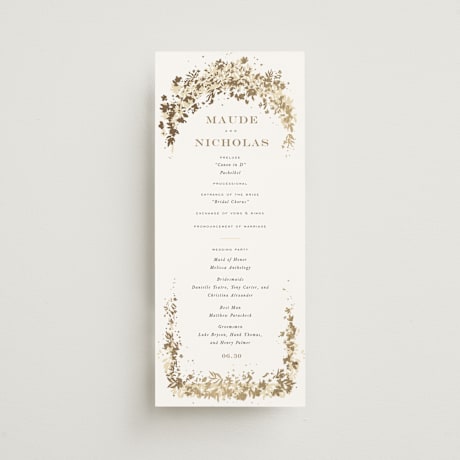 Foil-Pressed Wedding Programs