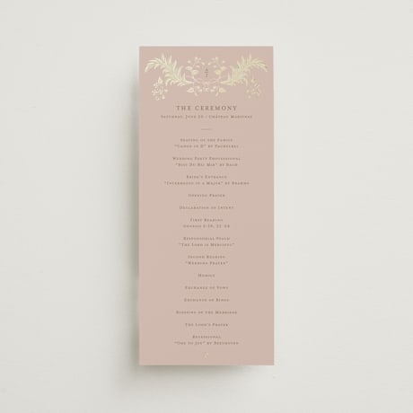 Foil-Pressed Wedding Programs