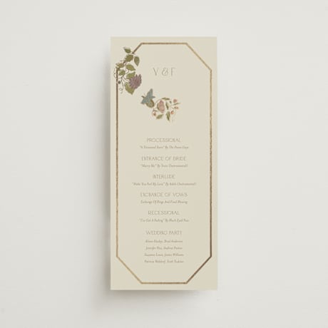 Foil-Pressed Wedding Programs