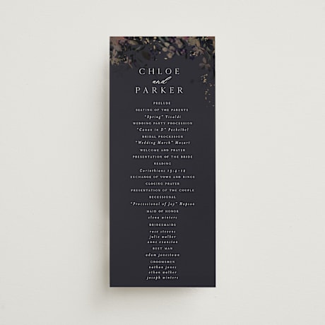 Foil-Pressed Wedding Programs