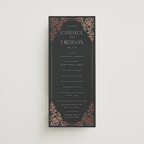 Foil-Pressed Wedding Programs