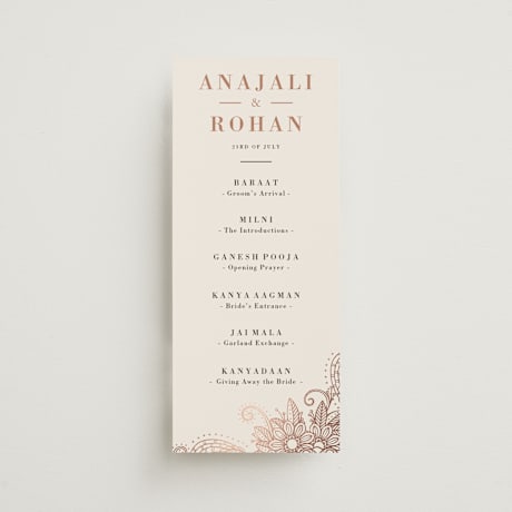 Foil-Pressed Wedding Programs