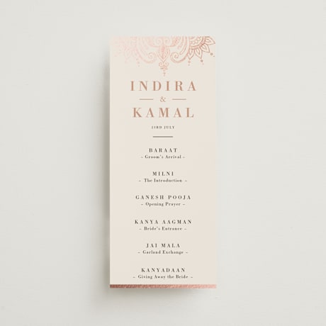 Foil-Pressed Wedding Programs