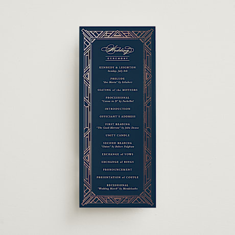 Foil-Pressed Wedding Programs