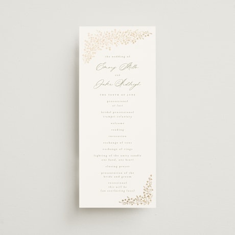 Foil-Pressed Wedding Programs