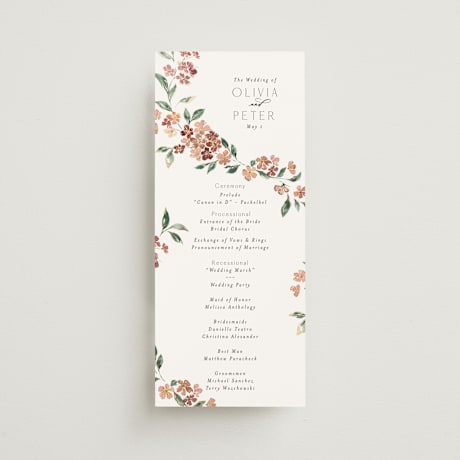Foil-Pressed Wedding Programs