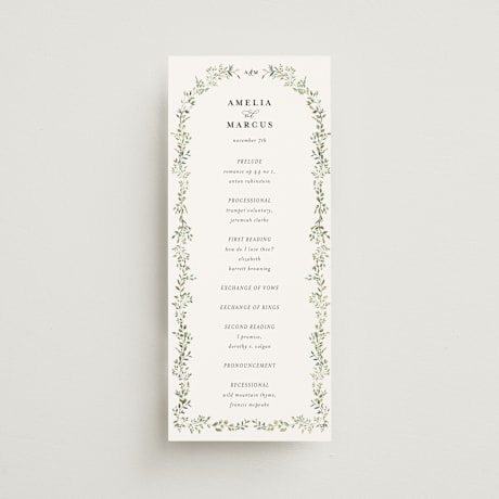 Foil-Pressed Wedding Programs