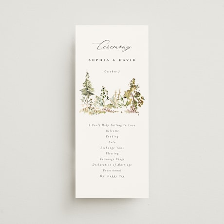 Foil-Pressed Wedding Programs