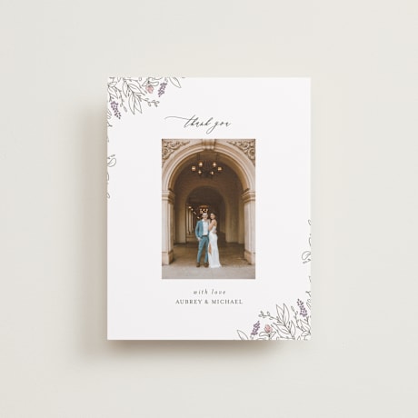 Flat Wedding Thank You Cards