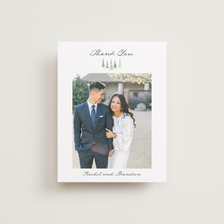 Flat Wedding Thank You Cards