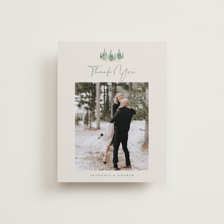 Flat Wedding Thank You Cards