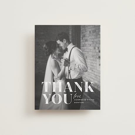 Flat Wedding Thank You Cards