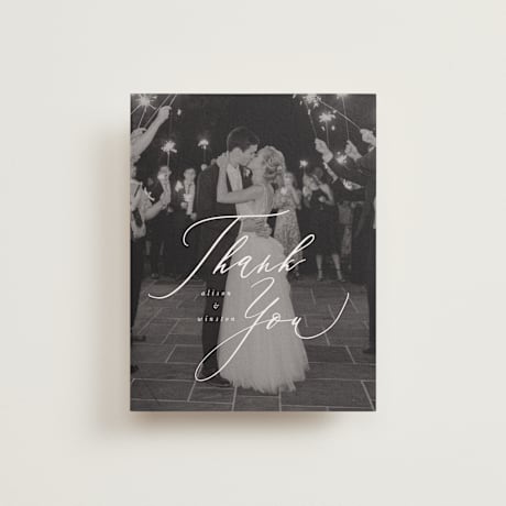 Flat Wedding Thank You Cards