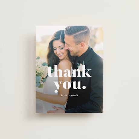 Flat Wedding Thank You Cards
