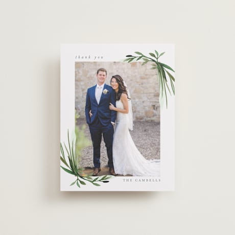 Flat Wedding Thank You Cards