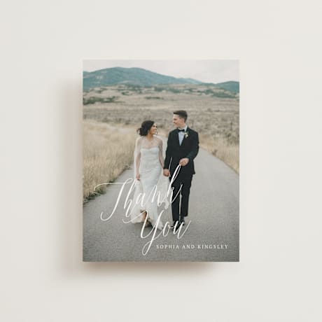 Flat Wedding Thank You Cards