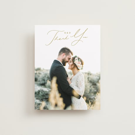 Flat Wedding Thank You Cards