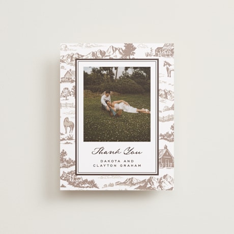 Flat Wedding Thank You Cards